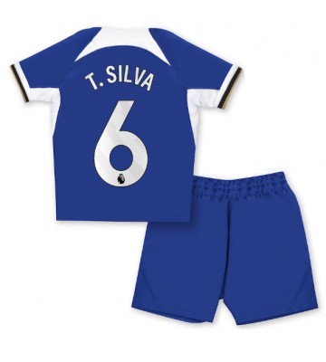 Chelsea Thiago Silva #6 Replika Babytøj Hjemmebanesæt Børn 2023-24 Kortærmet (+ Korte bukser)